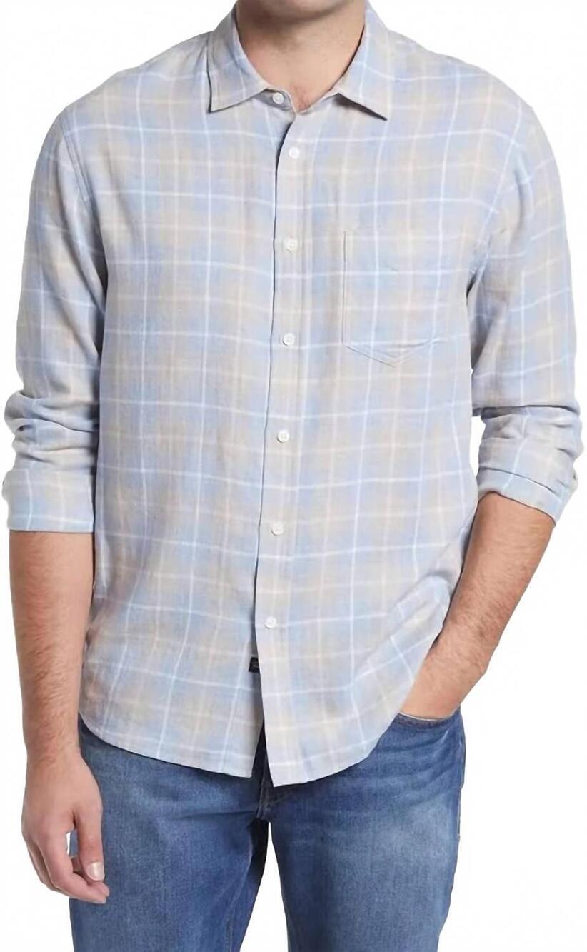 NEW RAILS men's wyatt shirt in shoreline peach tide